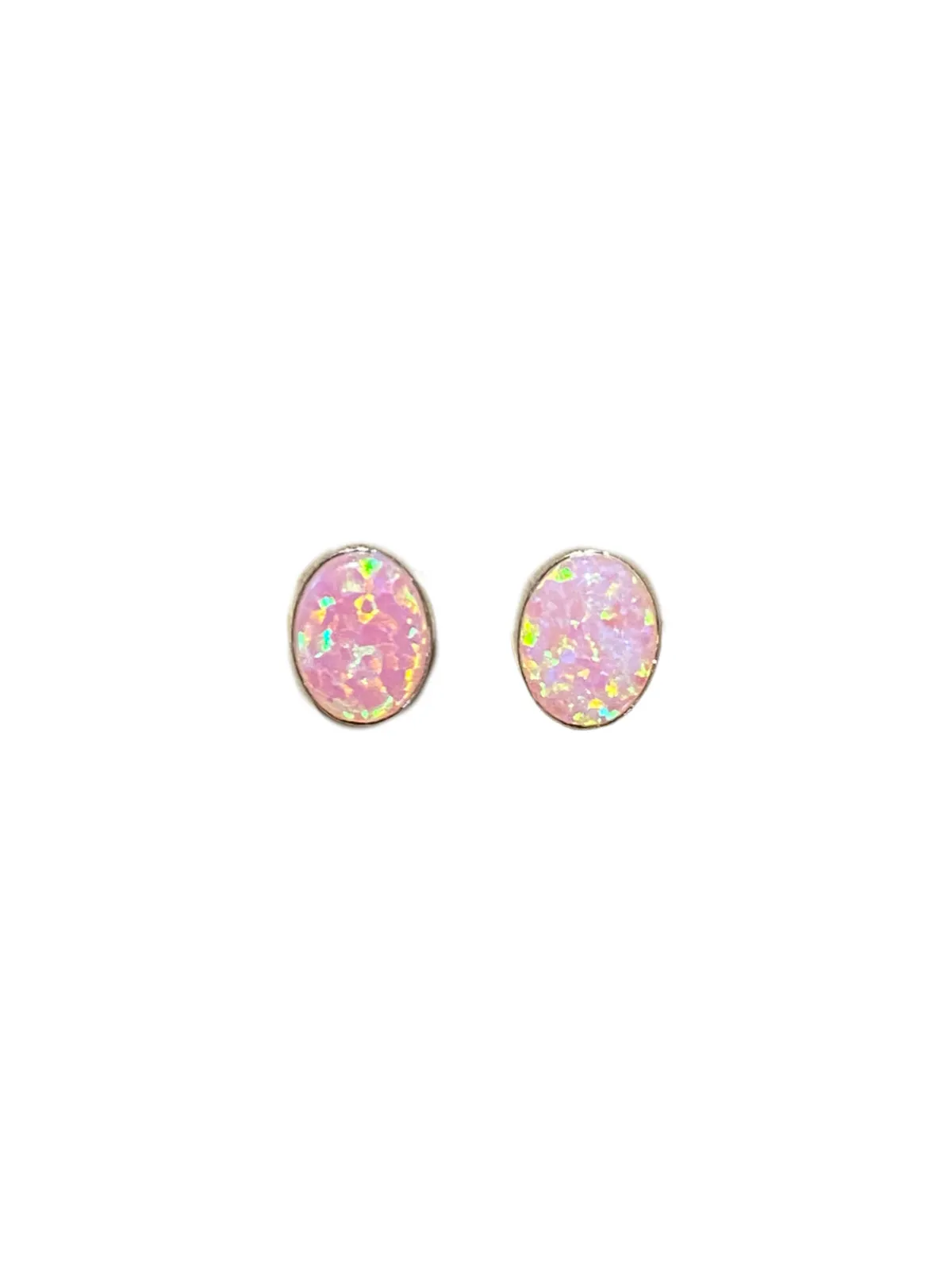 Pink Opal Oval Posts