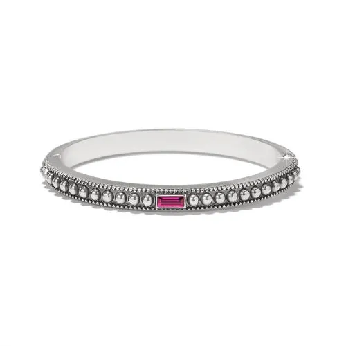 Pretty Tough Gem Amethyst Hinged Bangle