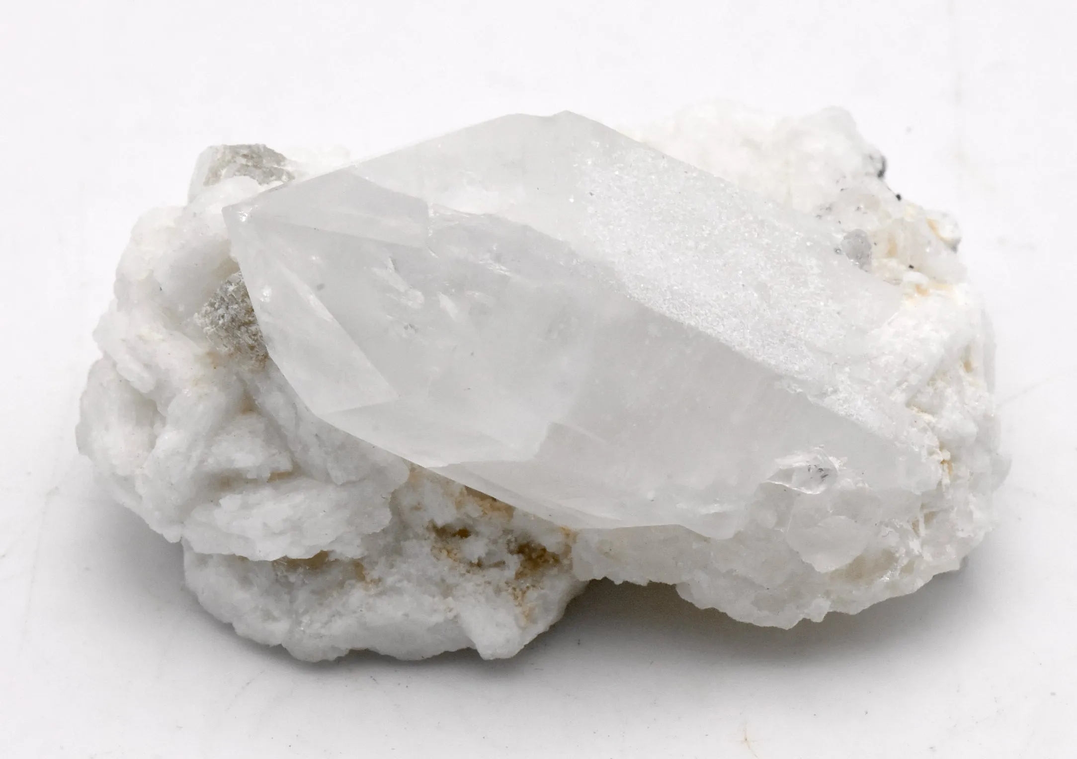 Quartz and Topaz Crystals Cluster with Muscovite on Feldspar Matrix - Pakistan