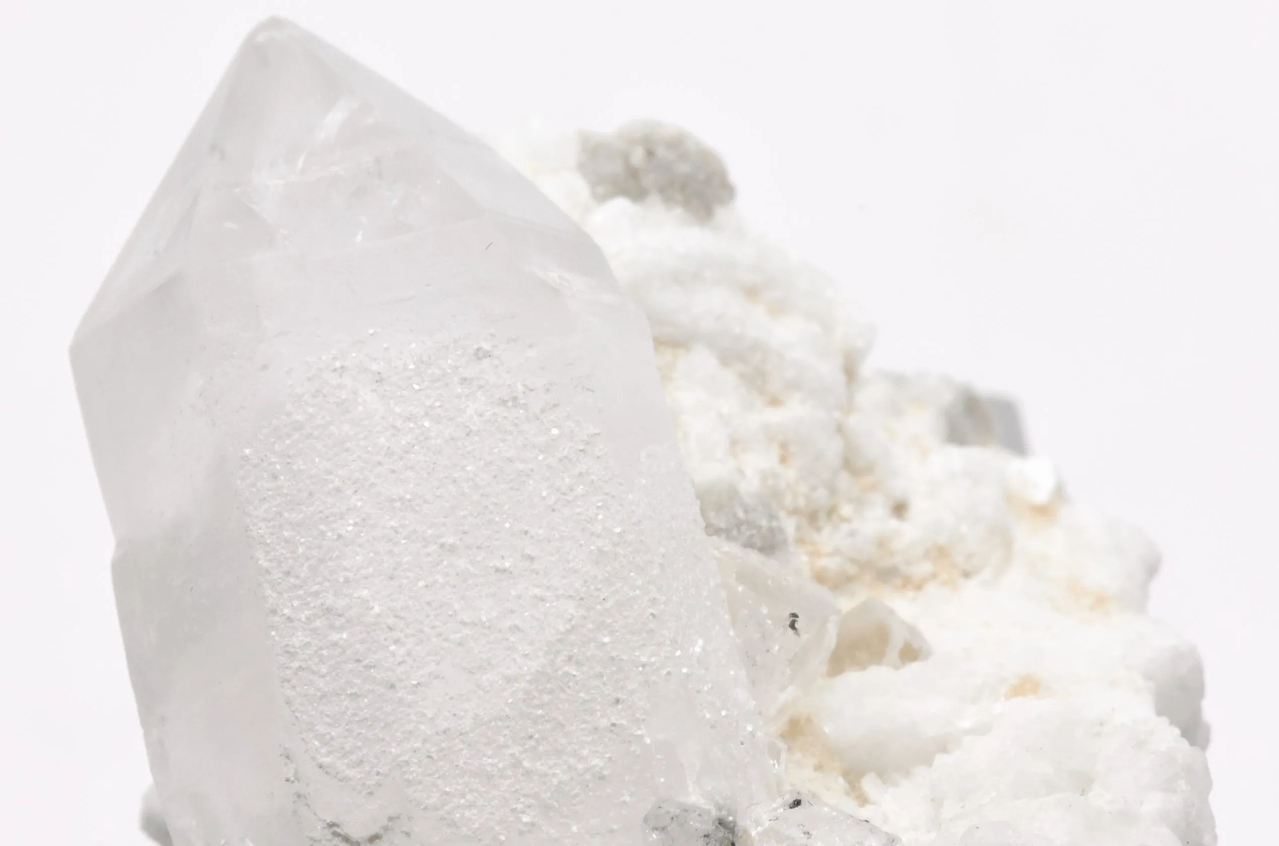 Quartz and Topaz Crystals Cluster with Muscovite on Feldspar Matrix - Pakistan