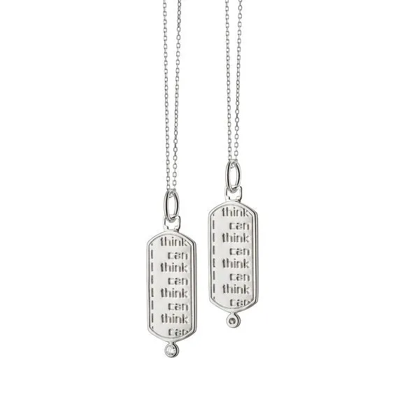 "I Think I Can" Sterling Silver Medallion with Sapphire