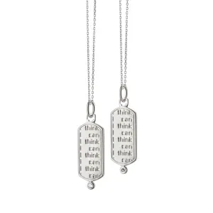 "I Think I Can" Sterling Silver Medallion with Sapphire