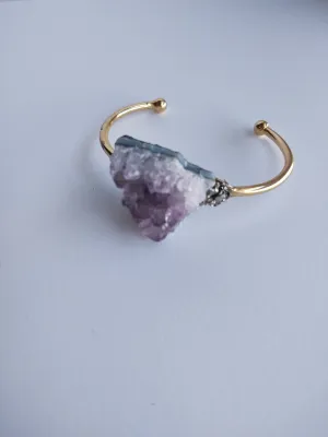 Raw Amethyst Cuff Bracelet