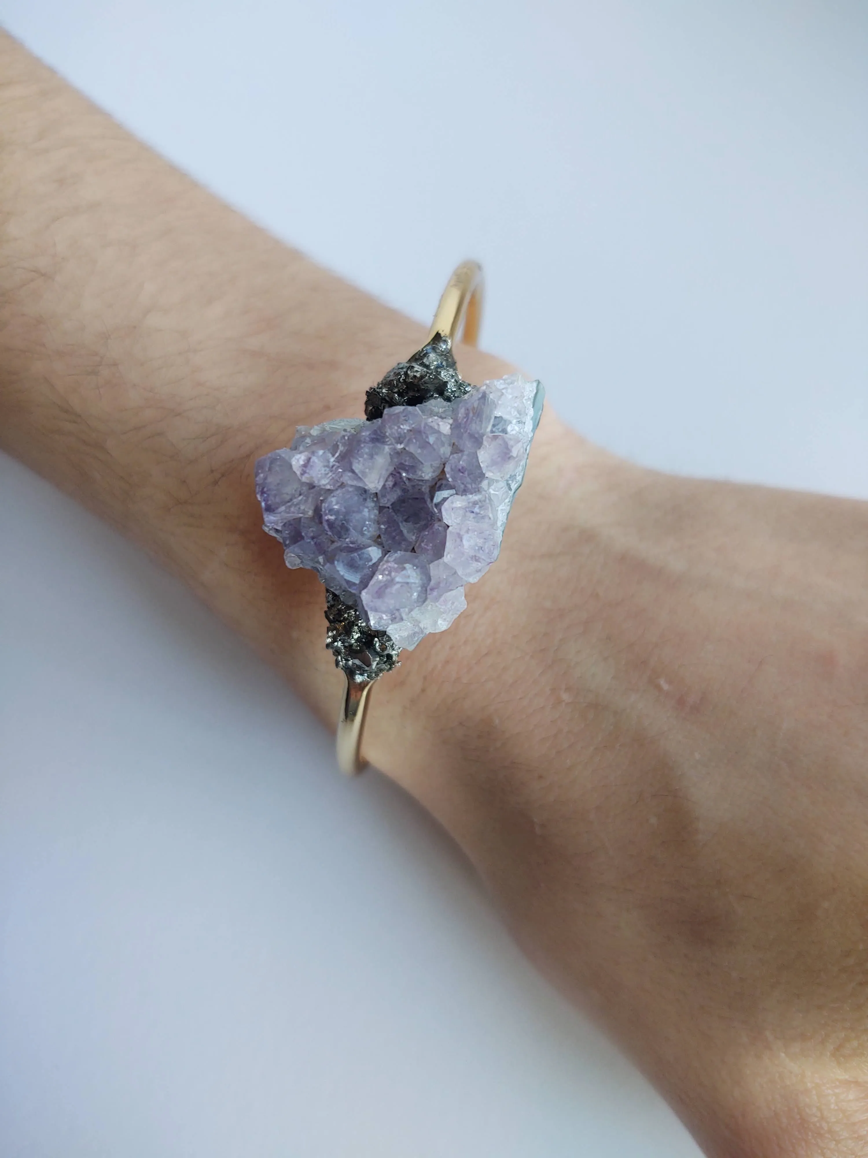 Raw Amethyst Cuff Bracelet