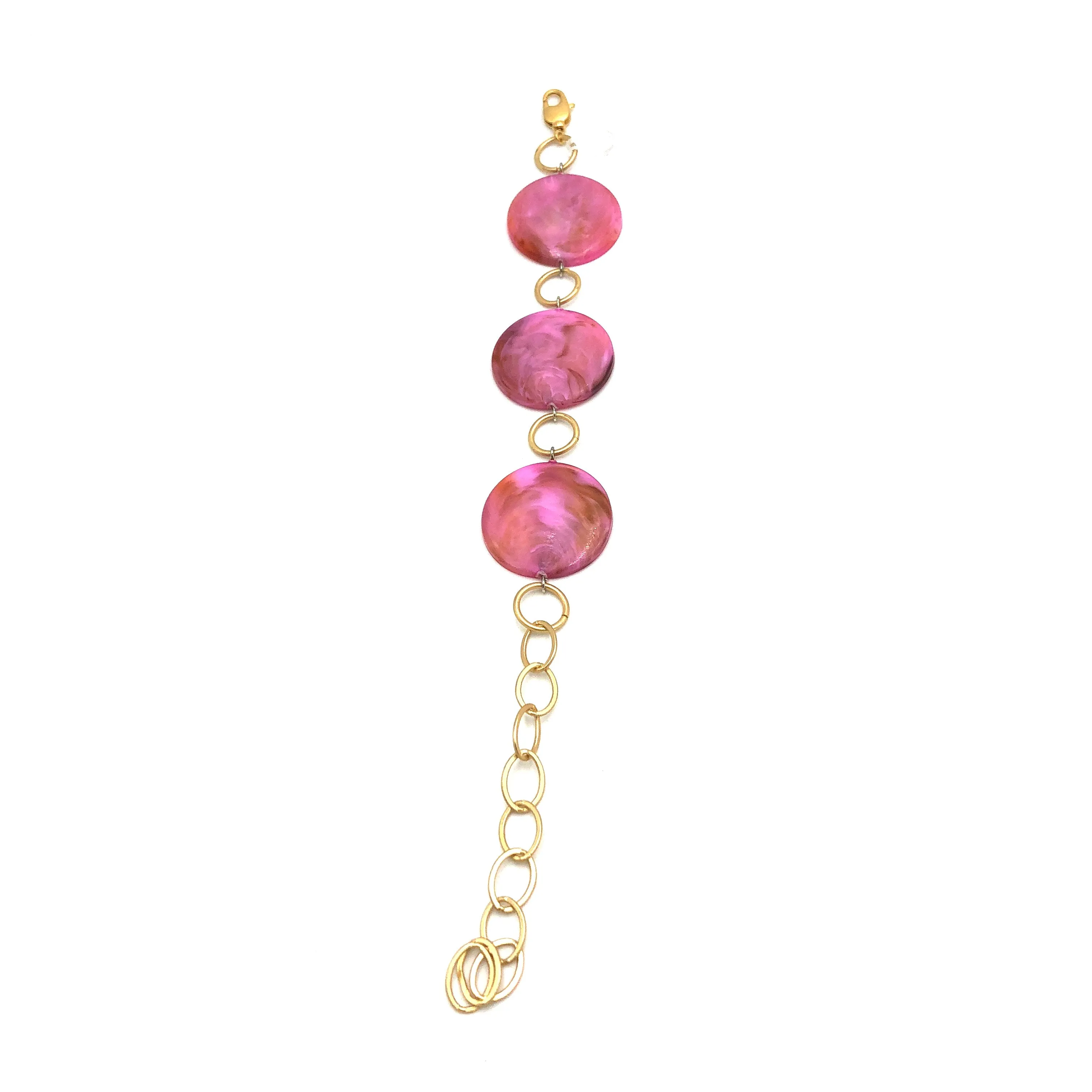 Rose Marbled Stations Bracelet