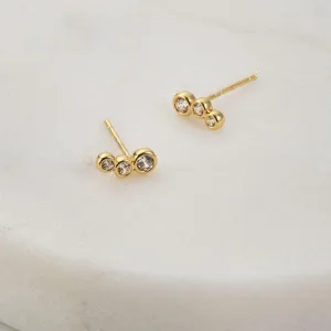 Ruby Stud Earring | Gold