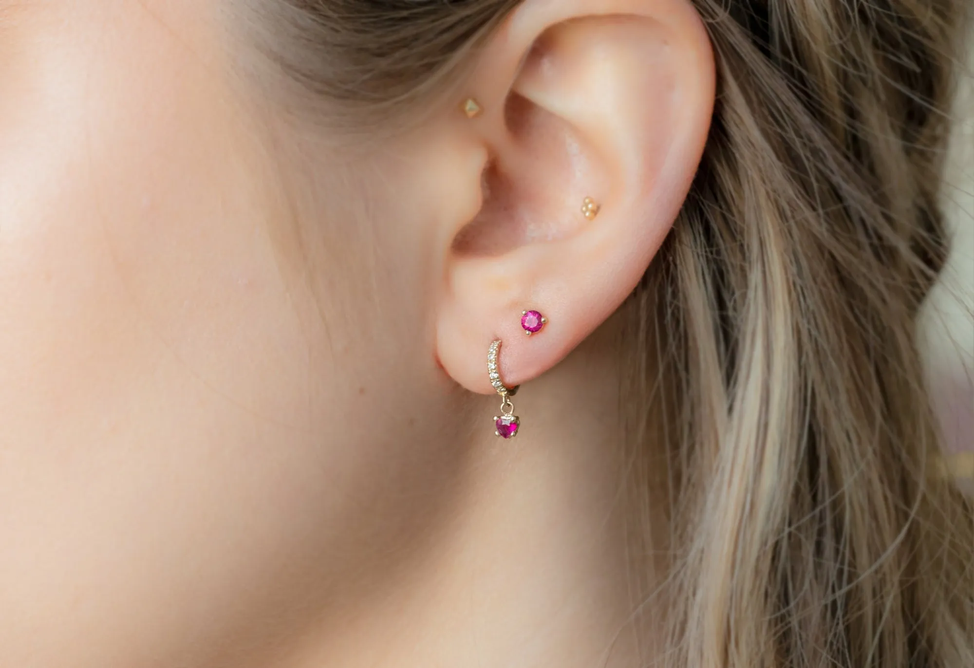 Ruby Stud Earrings