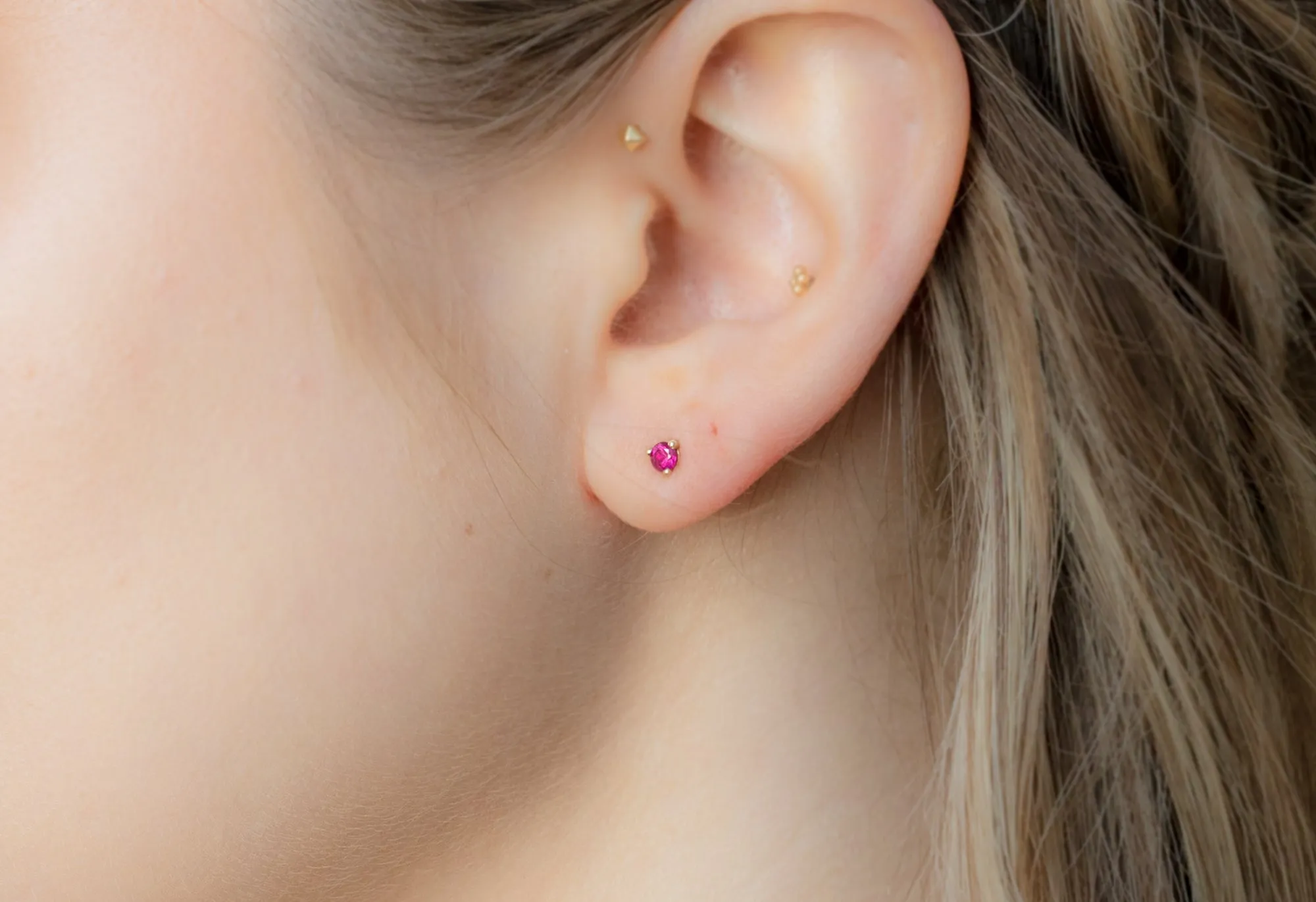 Ruby Stud Earrings