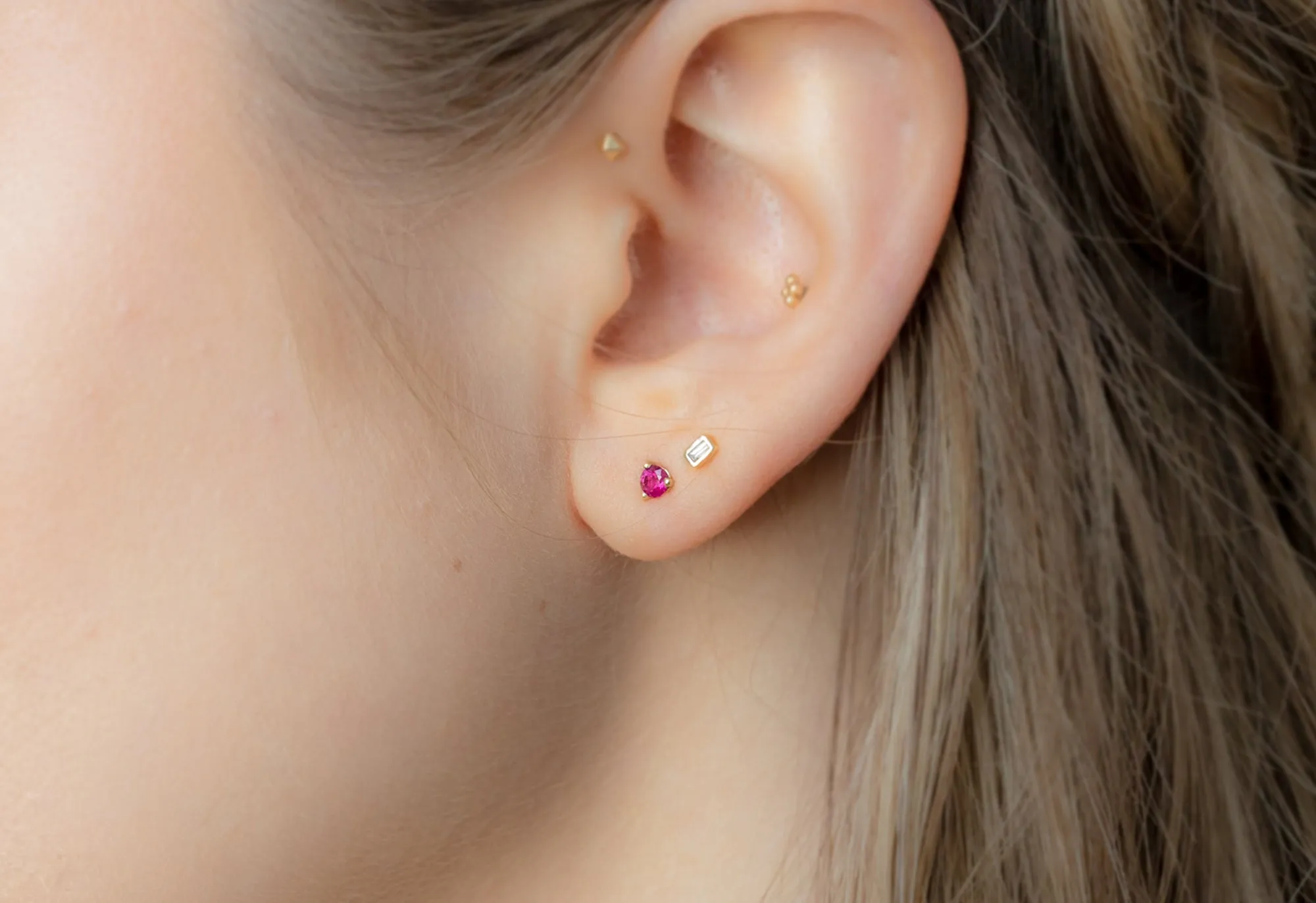 Ruby Stud Earrings