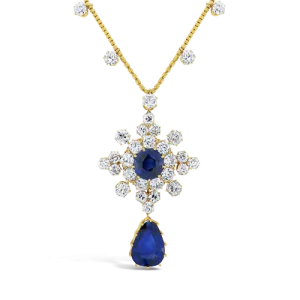 Sapphire & Diamond Tiffany Estate Necklace