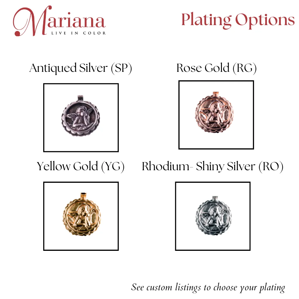 Square Halo Leverback Earrings in "Harvest Moon" - Rhodium
