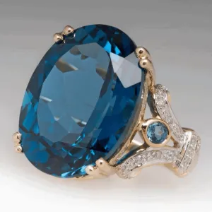 Stunning Multi Colors Silver Plated Large Zircon Rings