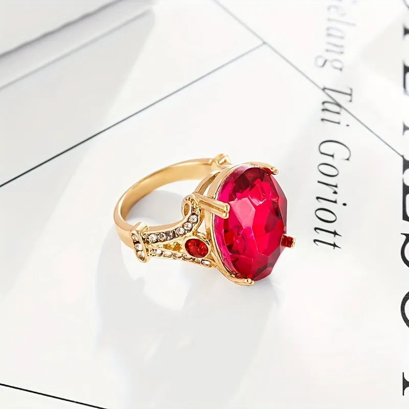 Stunning Multi Colors Silver Plated Large Zircon Rings