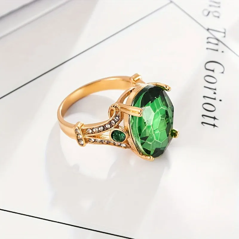 Stunning Multi Colors Silver Plated Large Zircon Rings