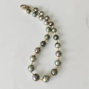 Tahitian Pearl Necklace - Peacock