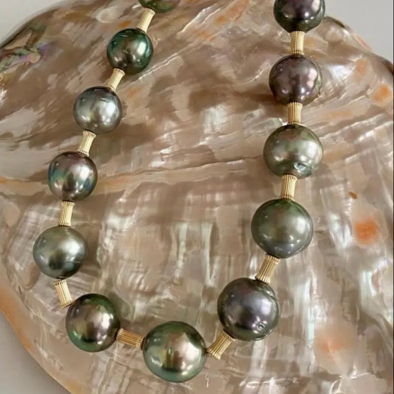 Tahitian Pearl Necklace - Peacock