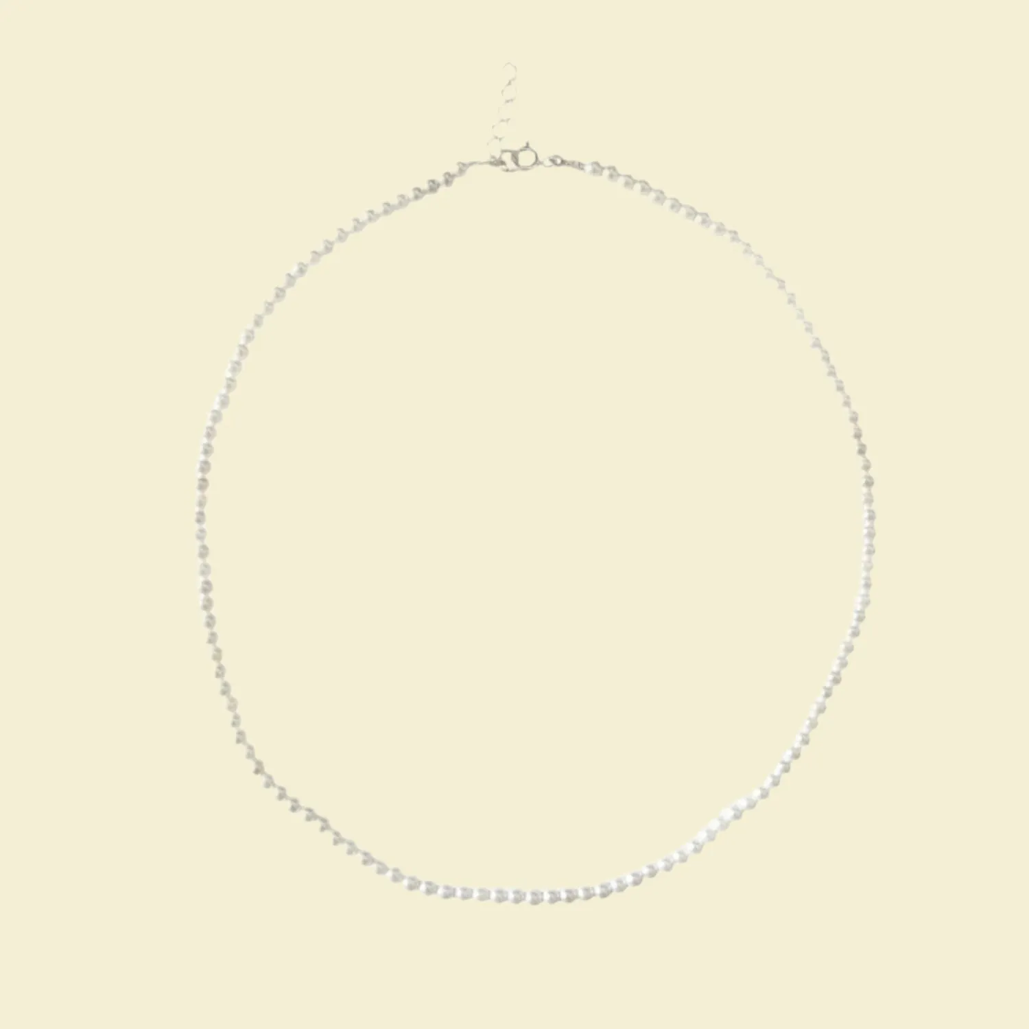 Tiny Shell Pearl Sterling Silver Necklace
