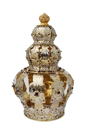 Torah Crown 3 Tier Gold & Silver