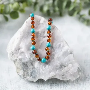 Turq Amber Necklace