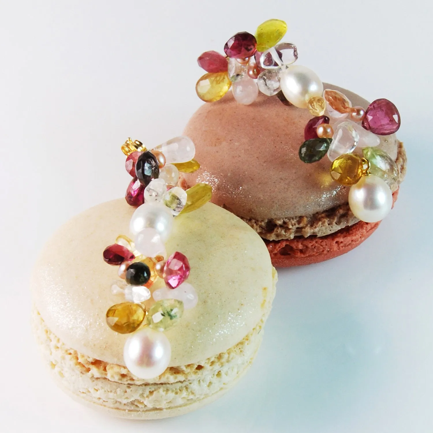 White Freshwater Pearl 'Tutti Frutti' Earrings