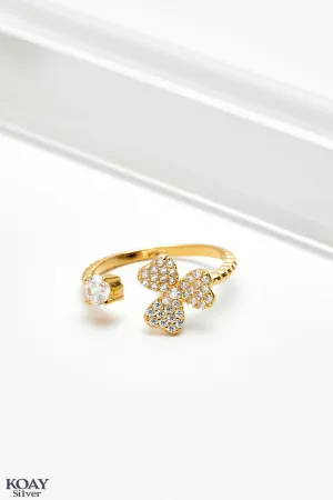 Zircon Ring (050) Gold Plated