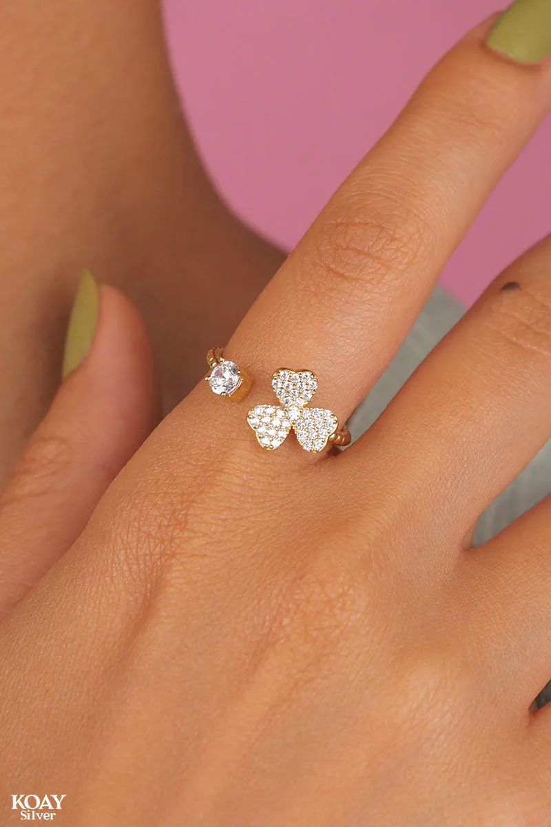 Zircon Ring (050) Gold Plated