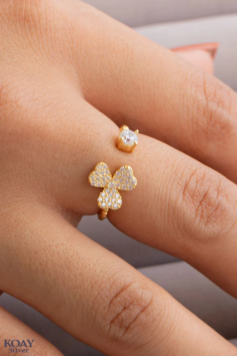 Zircon Ring (050) Gold Plated